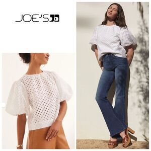 New. Joe’s puff sleeve eyelet top. XS. Retails $228
